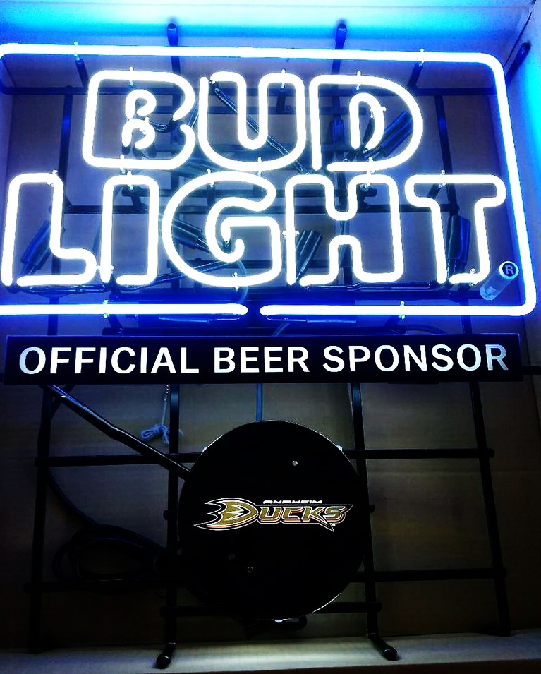 Bud Light Anaheim Ducks NHL Sports Neon Sign